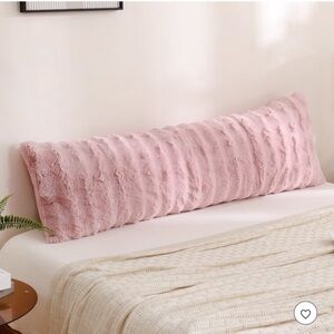 💕 Dusty Pink Fuzzy Body Pillow Cover by Room Essentials